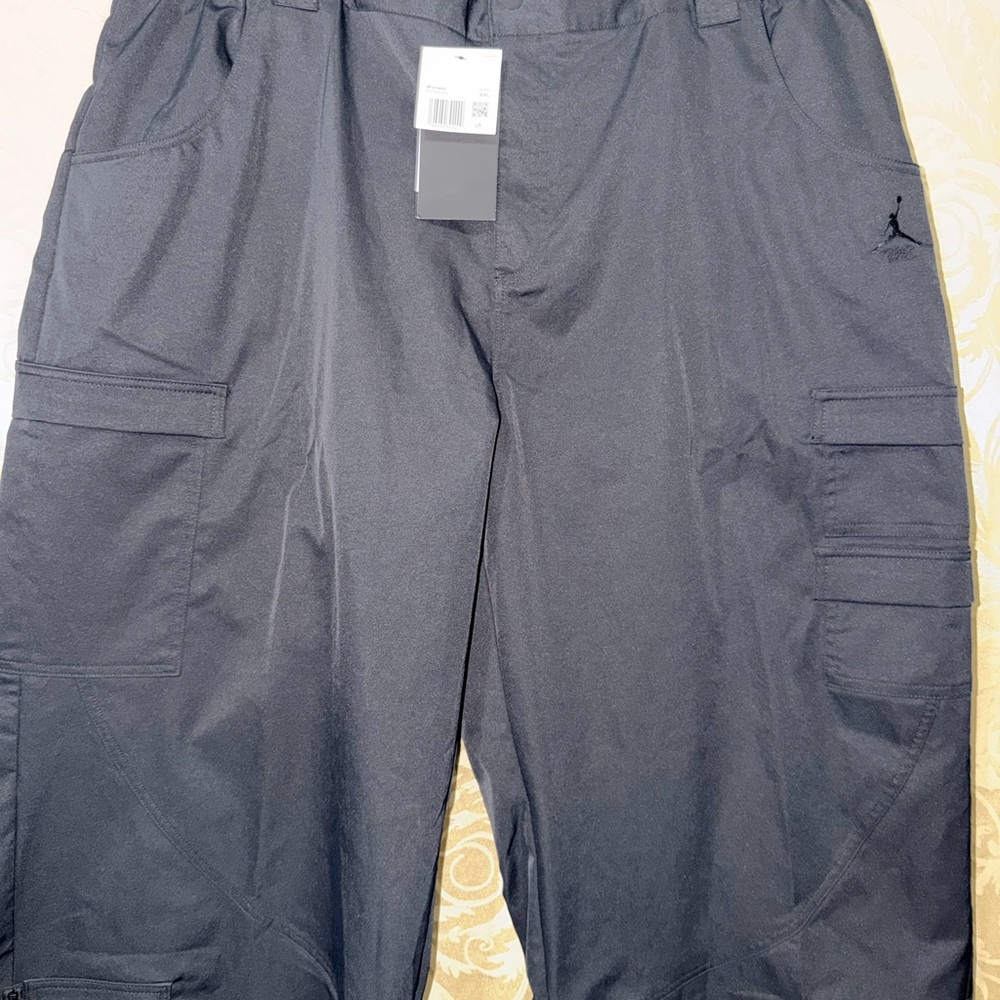 Jordan Black Cargo Wide Leg Track Pants